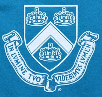 This Columbia University Lions pennant has the official crest on it.