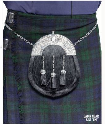 King's Sporran Being Worn with Kilt